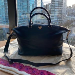 Tory Burch Pebbled-leather Satchel